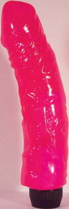 Vibrator Clasic Jelly Glitter, 23 cm